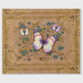 Papier Cadeau Ancien papier d'enveloppement 1 & Papillon 6B (Plat)