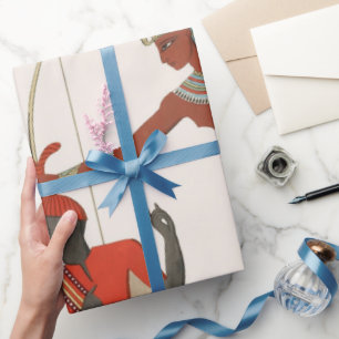 Papier Cadeau Ancien papier motif d'art égyptien