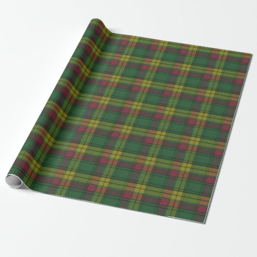 Papier Cadeau Ancien Tartan écossais de MacMillan (Déroulé)