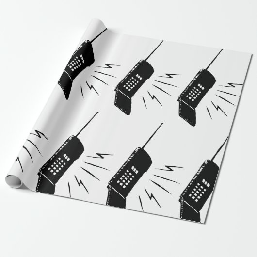 Papier Cadeau Ancien téléphone portable (Déroulé)