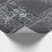 Papier Cadeau Ancien victorien Eldritch (violet et argent) (Coin)