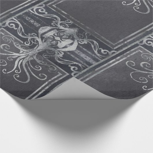 Papier Cadeau Ancien victorien Eldritch (violet et argent) (Coin)