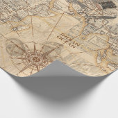 Papier Cadeau ancienne carte (Coin)