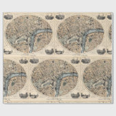 Papier Cadeau Ancienne carte de Londres (Plat)