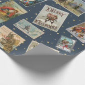 Papier Cadeau Ancienne carte de Noël victorienne (Coin)