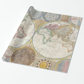 Papier Cadeau Ancienne carte du monde