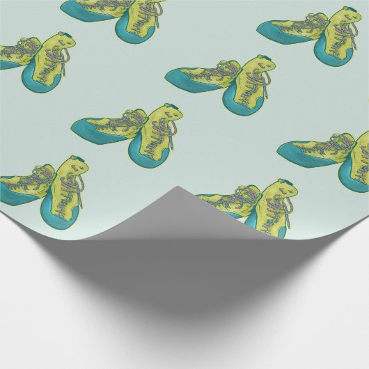 Papier Cadeau Ancienne escalade chaussures rock escalade (Coin)