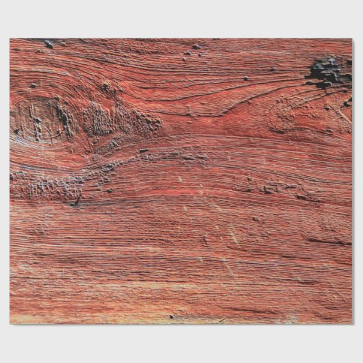 Papier Cadeau Ancienne et rustique bois feuillus surface, arrièr (Plat)