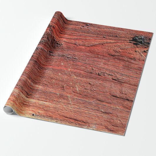 Papier Cadeau Ancienne et rustique bois feuillus surface, arrièr (Déroulé)