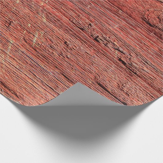 Papier Cadeau Ancienne et rustique bois feuillus surface, arrièr (Coin)