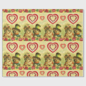 PAPIER CADEAU ANCIENNE MODE AMUSANTE VALENTINES JOURNÉE CHATS, C (Plat)