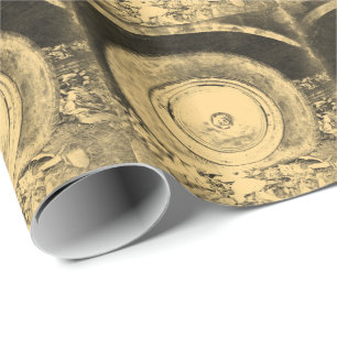 Papier Cadeau Ancienne Roue De Voiture Classique