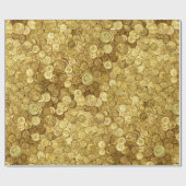 Papier Cadeau Anciennes pièces d'or (Plat)