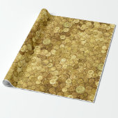 Papier Cadeau Anciennes pièces d'or (Déroulé)