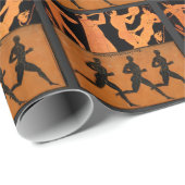 Papier Cadeau Ancient Greek Vases - Sport (Coin rond)