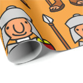 Papier Cadeau Ancient Rome Fun Roman Soldier Gift (Coin rond)