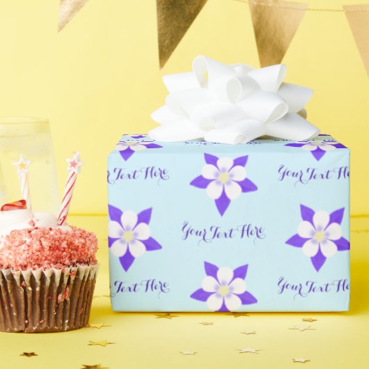 Papier Cadeau Ancolie (Fête d'anniversaire)