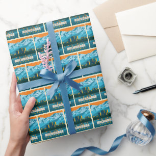 Papier Cadeau Ancrage, Alaska