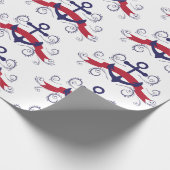 Papier Cadeau Ancrage de bateau nautique avec motif tourbillon é (Coin)