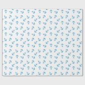 Papier Cadeau Ancre bleu marine (Plat)
