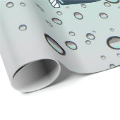 Papier Cadeau Ancre de descente nautique (Coin rond)