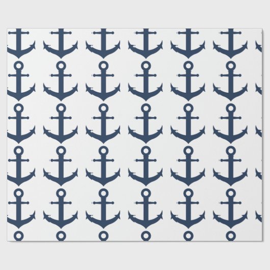 Papier Cadeau Ancre de navire de marine nautique (Plat)
