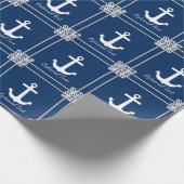 Papier Cadeau Ancre en corde Frame Nautique (Coin)