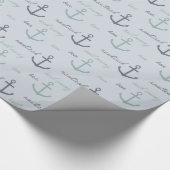 Papier Cadeau Ancre marine (Coin)