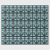 Papier Cadeau Ancre nautique (Plat)