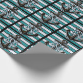 Papier Cadeau Ancre nautique (Coin)