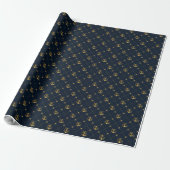 Papier Cadeau Ancre or (Déroulé)