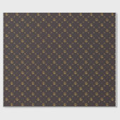Papier Cadeau Ancre or (Plat)