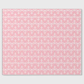 Papier Cadeau Ancres blanches roses Motif 2Dir (Plat)