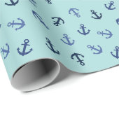 Papier Cadeau Ancres Été (Coin rond)