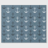 Papier Cadeau Ancres nautiques (Plat)