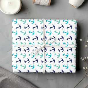 Papier Cadeau Ancres nautiques