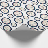 Papier Cadeau Ancres nautiques Beach Anniversaire (Coin)