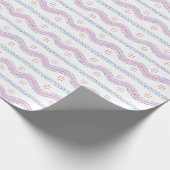 Papier Cadeau Andrew Stripe rose et bleu (Coin)