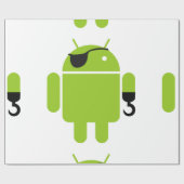 Papier Cadeau Android Robot Pirate Style (Plat)