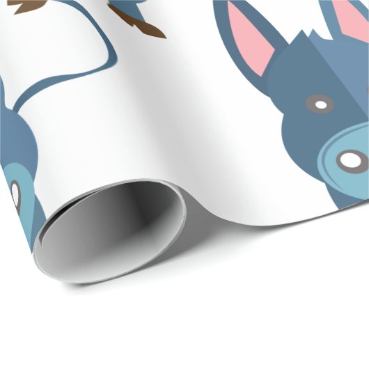 Papier Cadeau Âne (Coin rond)