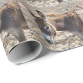 Papier Cadeau Âne adorable (Coin rond)