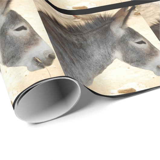 Papier Cadeau Âne doux (Coin rond)