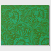 Papier Cadeau Anemone dans Forest Green, un motif William Morris (Plat)