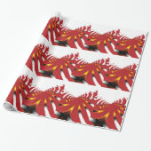 PAPIER CADEAU ANÉMONE DE MER ABSTRAITE (Déroulé)