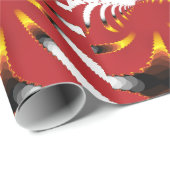 PAPIER CADEAU ANÉMONE DE MER ABSTRAITE (Coin rond)