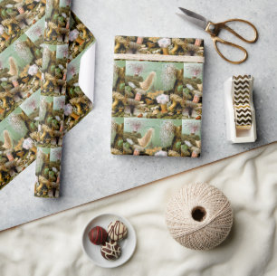Papier Cadeau Anémones de mer Vie marine, Animaux marins vintage