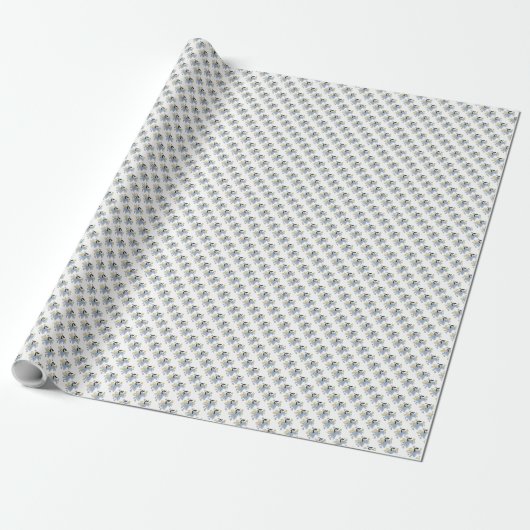 Papier Cadeau Ange Bleu/Fée (Déroulé)