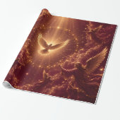 Papier cadeau ange burgundy (Déroulé)