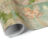 Papier Cadeau Ange Christmas Bells (Coin rond)