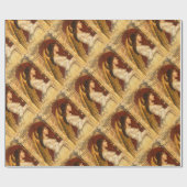 Papier Cadeau Ange de fresque de Noël (Plat)